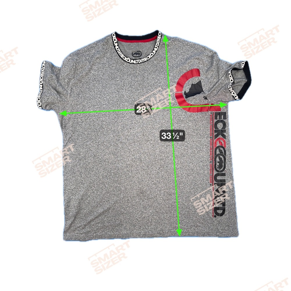 ECKO UNLTD Mens‎ Gray Speckled Graphic T Shirt Size 4XL Short Sleeve Crew Neck - Picture 4 of 4